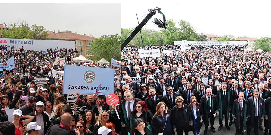 Avukatlar Büyük Savunma Mitingi'nde: Avukat için de adalet!