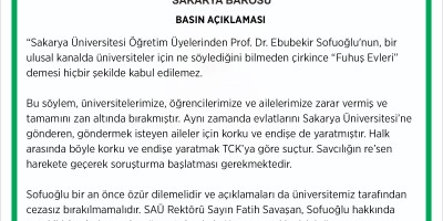 Baro Başkanı Burak’tan Sofuoğlu hakkında açıklama