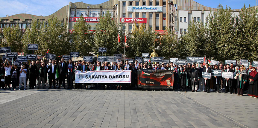Sakarya Barosu Gazze için yürüdü: Sessizlik suça ortak olmaktır