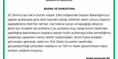 TSK’nın hedef gösterilmesini kabul etmiyor ve şiddetle kınıyoruz