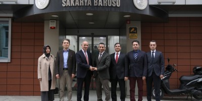 SASKİ GENEL MÜDÜRÜ DR. RÜSTEM KELEŞ'DEN BARO BAŞKANI AV. ABDURRAHİM BURAK'A ZİYARET
