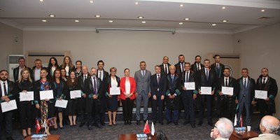 Baro Başkanı Adıyaman ile Yönetim Kurulu Üyeleri mazbatalarını aldı