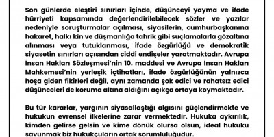 HUKUKUN ÜSTÜNLÜĞÜ VE DEMOKRASİ ORTAK NOKTAMIZDIR!