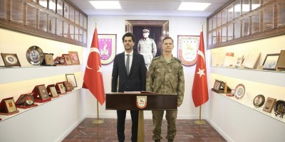 Baro Başkanı Adıyaman'dan Albay Baş'a nezaket ziyareti