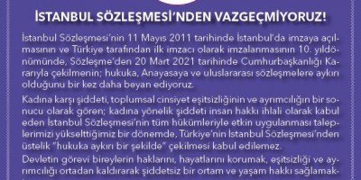 Barolardan ortak açıklama: İstanbul Sözleşmesi’nden Vazgeçmiyoruz!
