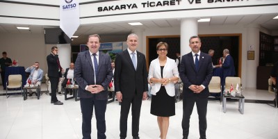 Baro Başkanı Yıldız SATSO'nun bayramlaşma programına katıldı