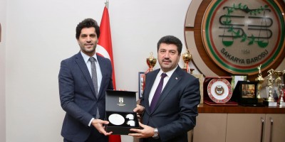SUBÜ Rektörü Sarıbıyık'tan Baro Başkanı Adıyaman'a hayırlı olsun ziyareti