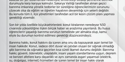 İnsan Hakları Merkezi’nden öğrencilerin barınma hakkıyla ilgili açıklama