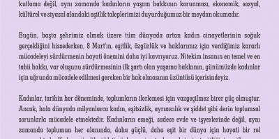 8 Mart basın açıklaması