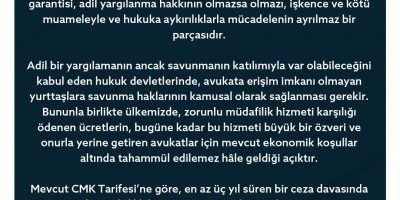 Baro Başkanlarından CMK Ücretleri için kademeli eylem kararı